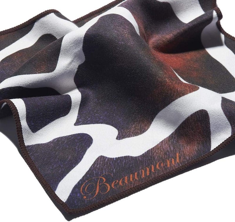 Beaumont Musical Polishing & Cleaning Patterned Giraffe Instruments Trumpet Clarinet Sax Flute Recycled Microfibre Cleaning Cloth Brass Silver 25 x 25cm (BFC-G) - Image 4