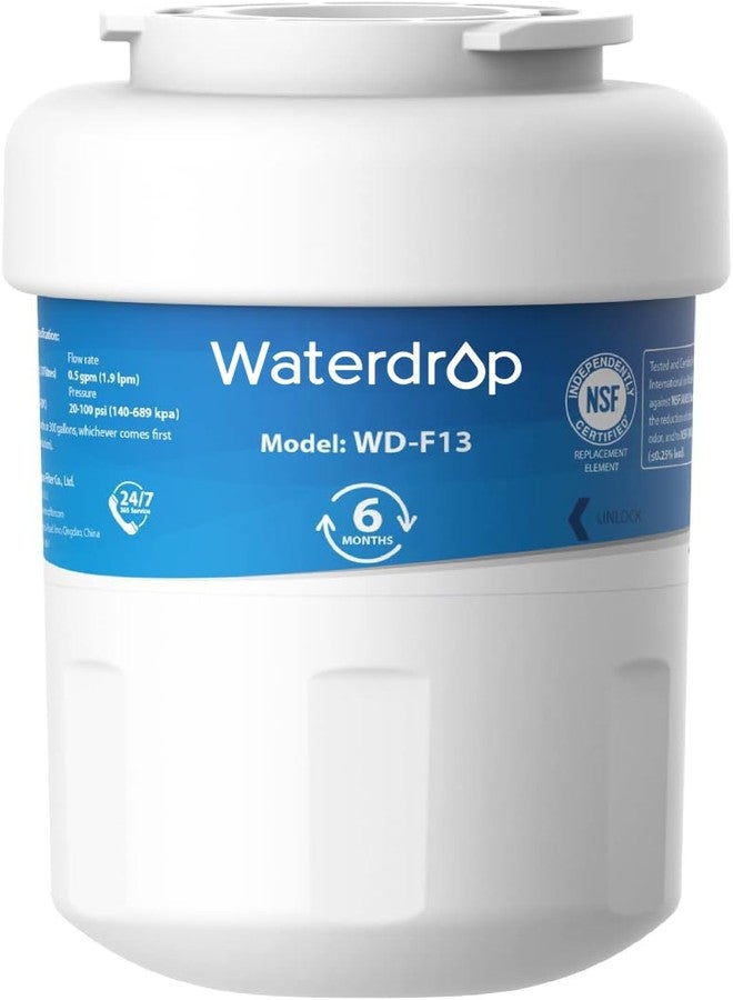 ووتر دروب فلتر مياه الثلاجة Waterdrop MWF، متوافق مع GE SmartWater MWF، MWFINT، MWFP، MWFA، GWF، HDX FMG-1، GSE25GSHECSS، WFC1201، RWF1060، 197D6321P006، Kenmore 9991، r-9991، NSF 42 - Image 1