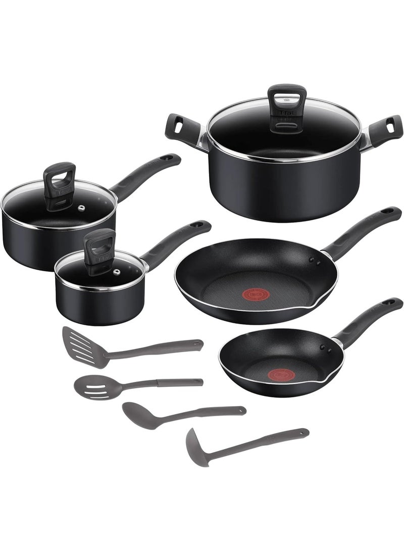 T-fal Simply Cook 12-Piece Cookware Set, Black - Image 1
