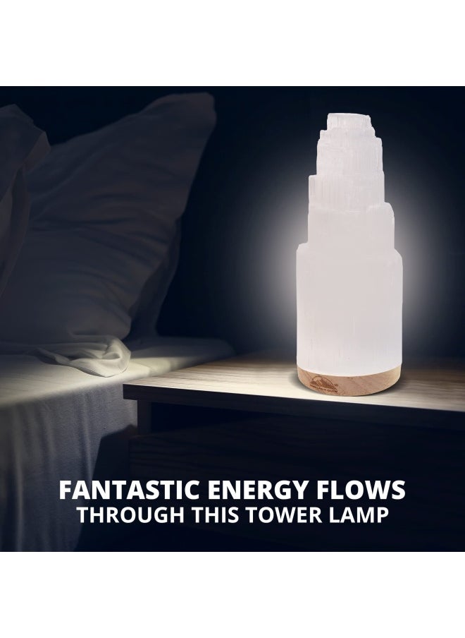 Himalayan Glow Large Authentic Handmade Moroccan Selenite More Calming Than Salt Lamps Or Himalayan Salt Lamps Amazing Selenite Crystal Lamp 4-7 Lbs  - Image 5