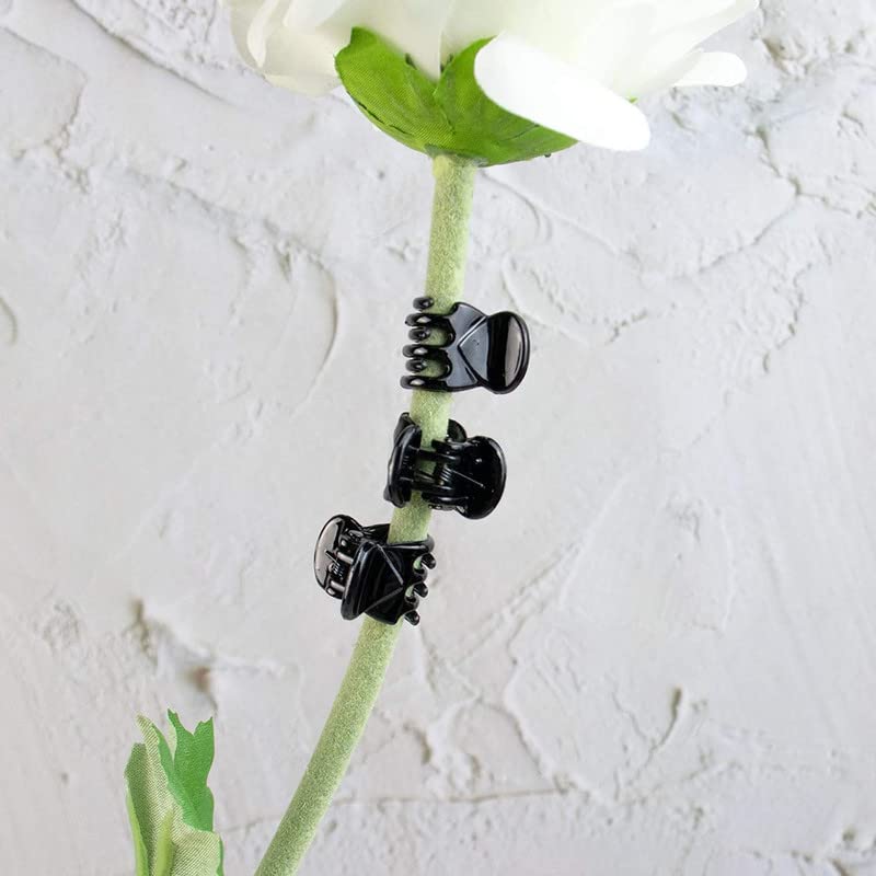 FAMEZA 12 Pack Mini Jaw Clips Plastic Hair Claw Clips for Girls and Women Black Small - Image 2
