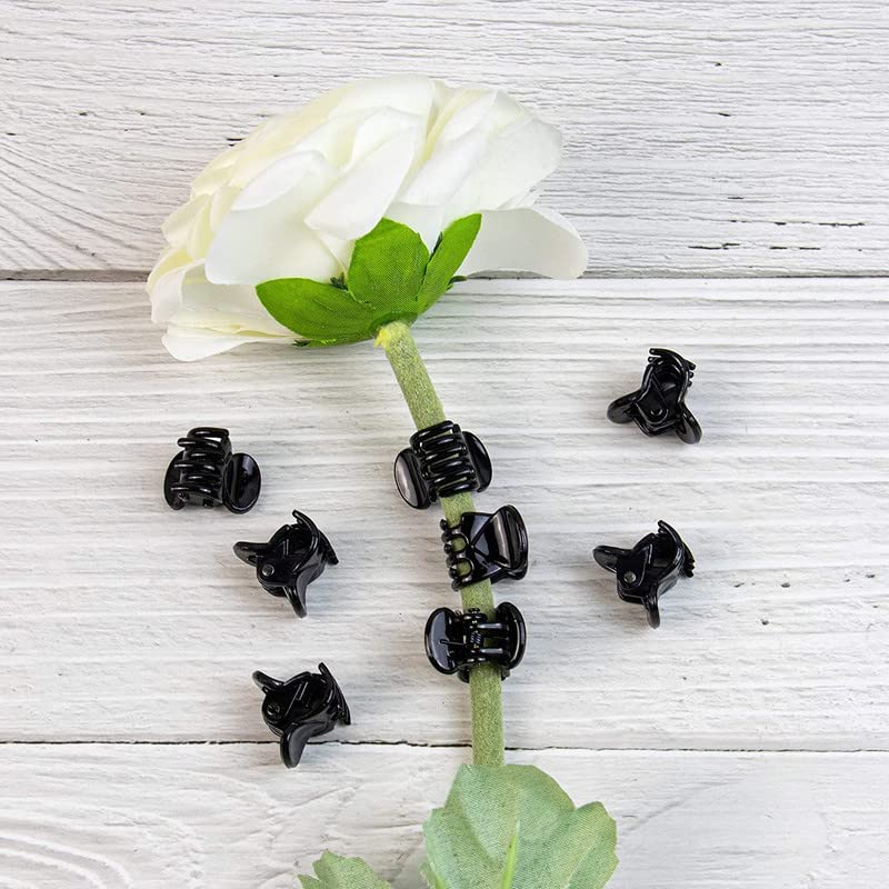 FAMEZA 12 Pack Mini Jaw Clips Plastic Hair Claw Clips for Girls and Women Black Small - Image 4