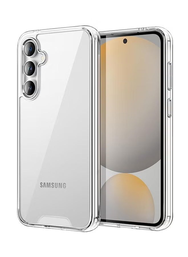 Samsung Galaxy S24 FE Case Cover,Non-Yellowing Shockproof Bumper Protective Phone Cover,Anti-Scratch Hard PC Back (Clear) - Image 1