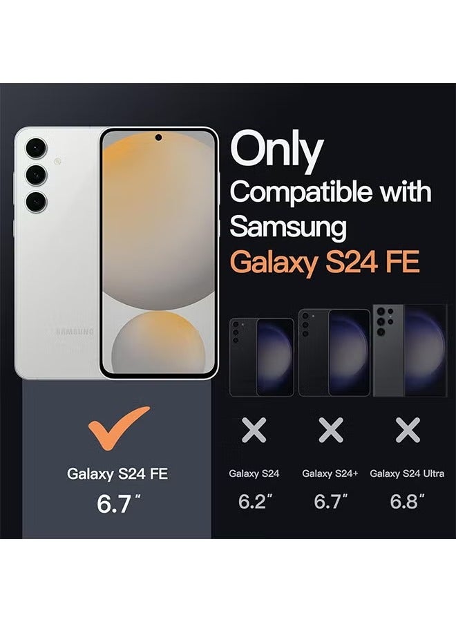 Samsung Galaxy S24 FE Case Cover,Non-Yellowing Shockproof Bumper Protective Phone Cover,Anti-Scratch Hard PC Back (Clear) - Image 3