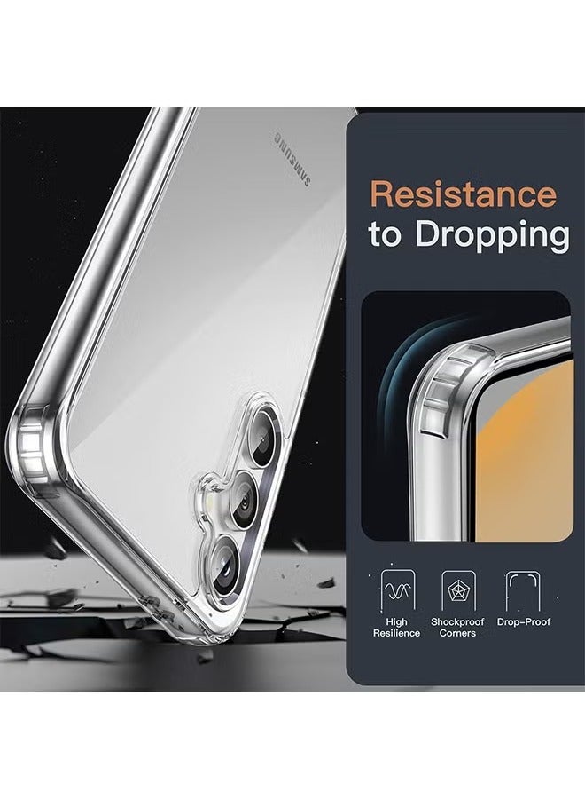Samsung Galaxy S24 FE Case Cover,Non-Yellowing Shockproof Bumper Protective Phone Cover,Anti-Scratch Hard PC Back (Clear) - Image 4