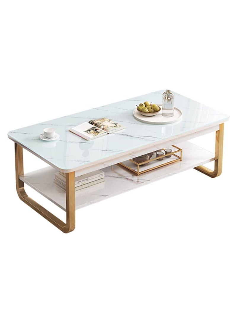DubaiGallery Coffee Table Living Room,Two Tiers Tea Table for Living Room Furniture End Table - Image 2