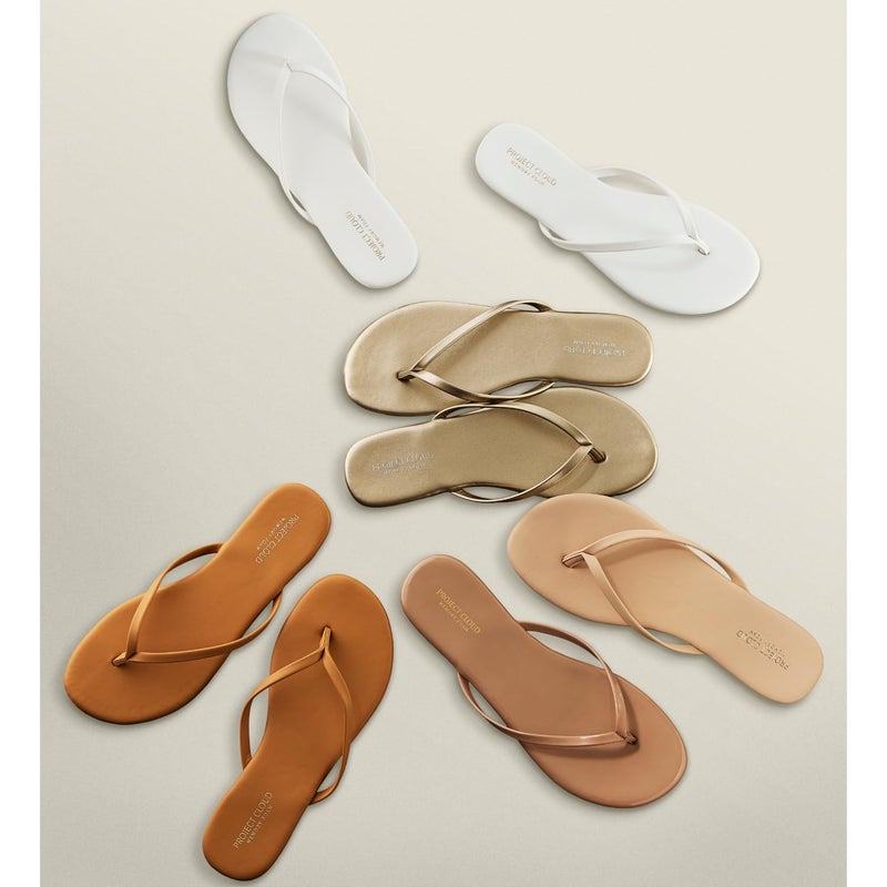 Project Cloud Flip Flops for Women Footwear- Lightweight and Memory Foam Insole Sandals for Women 2026 - Durable Non-Slip Beach Essentials Flats for Women Sandals (Foundations,DKCHOC,8.5M) - Image 3
