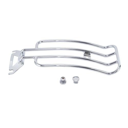 CELOMT Solo Seat Luggage Rack Fit Harley Touring FLH/T FLHT Electra Glide FLTR Road Glide Road King 1997-2024 Motorcycle Rear Fender (Chrome) - Image 1