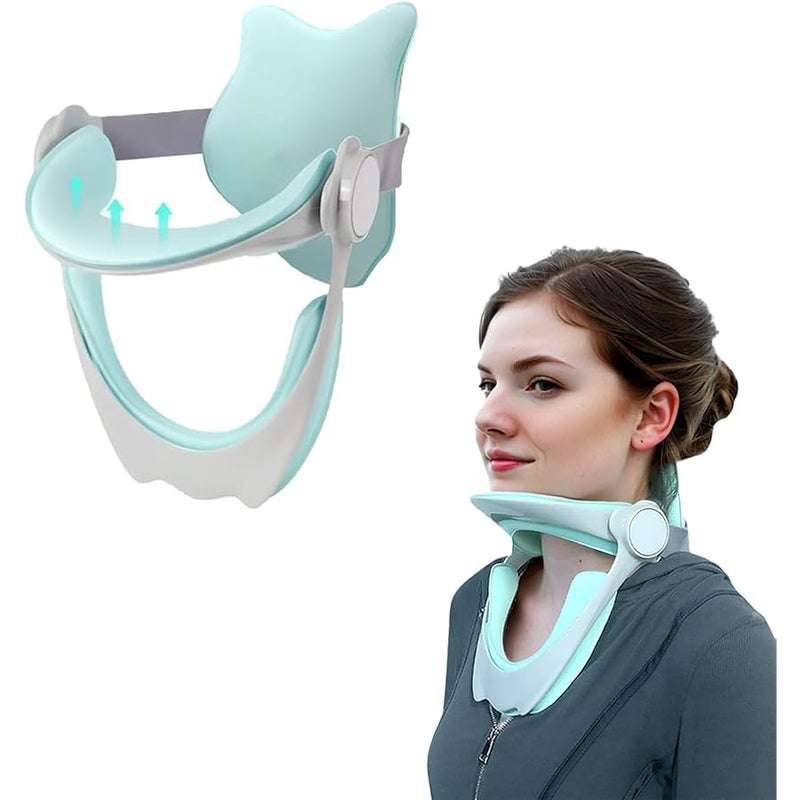 BTKASN 360°Adjustable Neck Brace for Posture Correction, Cervical Neck Traction Device for Neck Pain and Support, Neck Stretcher Neck Decompression Devices for Forward Head Posture Correction - Image 1