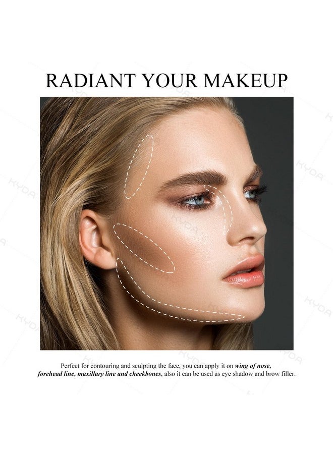 KYDA KYDA Face Sculpting Contour Palette, Smooth Matte Contour Pressed Powder, Ultra-fine Lightweight, Easy to Blend, Multiuse Baked Contour Makeup-TAUPE  - Image 4
