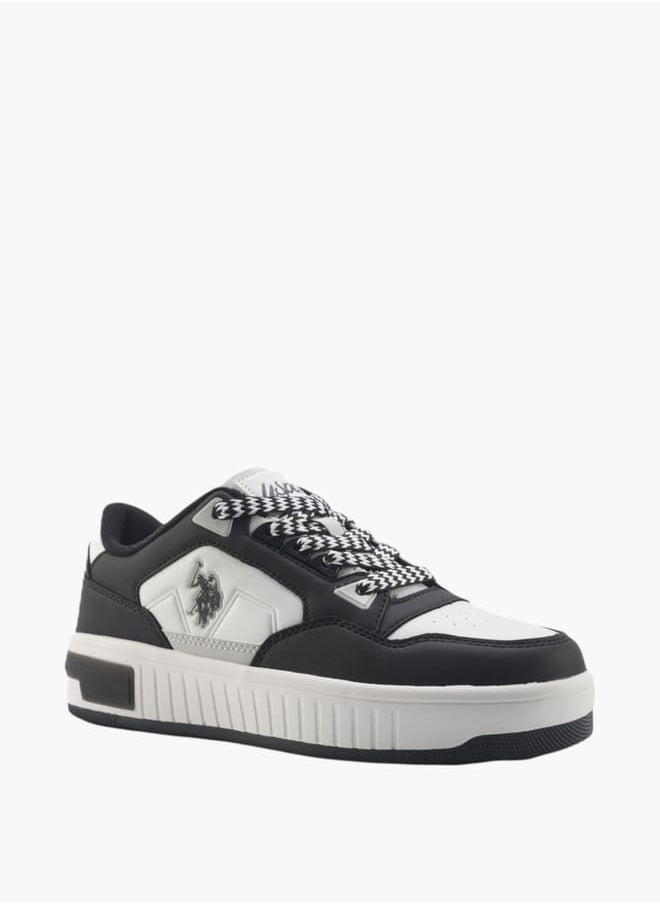 Women's Panelled Lace-Up Sneakers