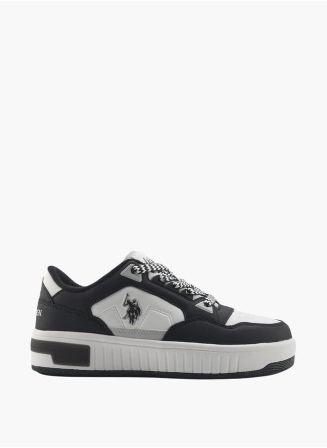 Women's Panelled Lace-Up Sneakers