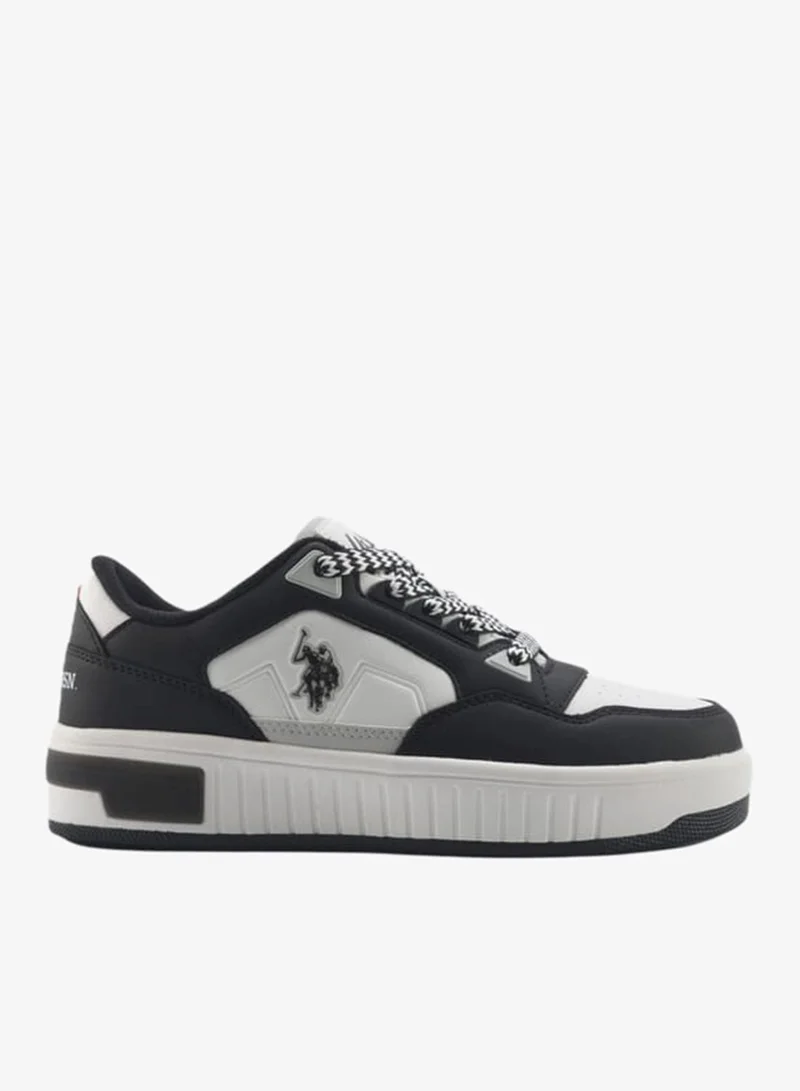 U.S. Polo Assn. BLACK Women's Panelled Lace-Up Sneakers for Women | Best Price UAE