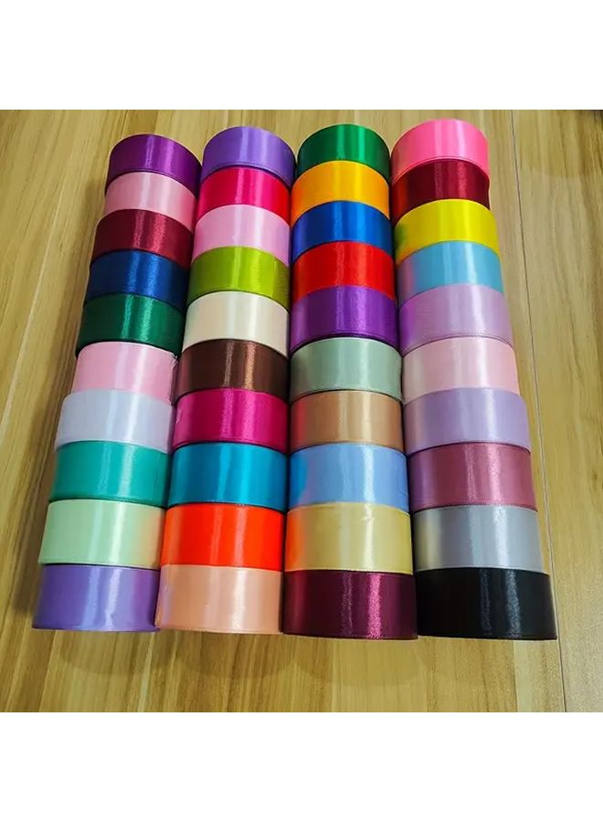 Purple Satin Ribbon 3 Rolls 4cm Wide 22.5m Total For Gift Wrapping Flower Bouquet Handmade Craft - Image 4