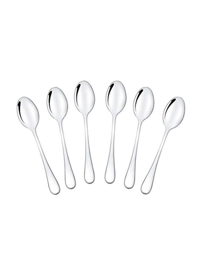 Loquat 6-Piece Tea Spoon Set Silver 4.78x.98inch - Image 1