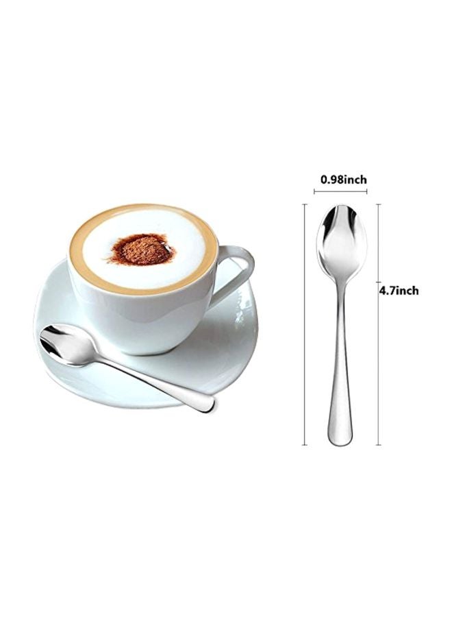 Loquat 6-Piece Tea Spoon Set Silver 4.78x.98inch - Image 2