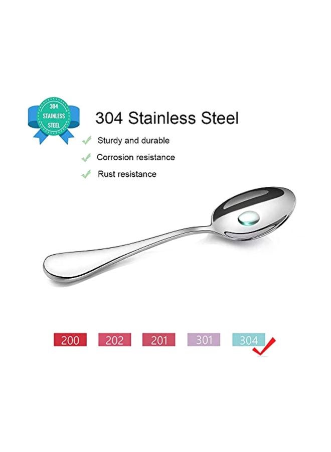 Loquat 6-Piece Tea Spoon Set Silver 4.78x.98inch - Image 3