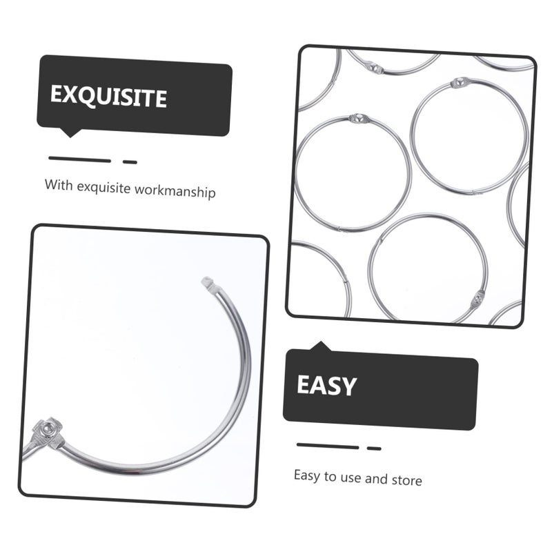 Rustproof Metal Shower Curtain Hooks 24 Pack Silver For Bathroom Rods Accessories - Image 4