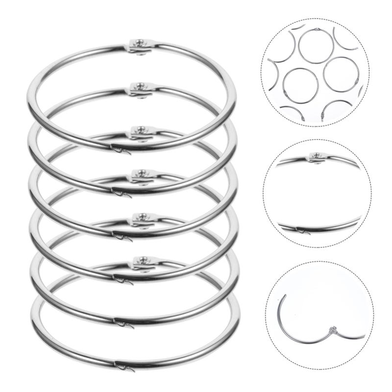 Rustproof Metal Shower Curtain Hooks 24 Pack Silver For Bathroom Rods Accessories - Image 3