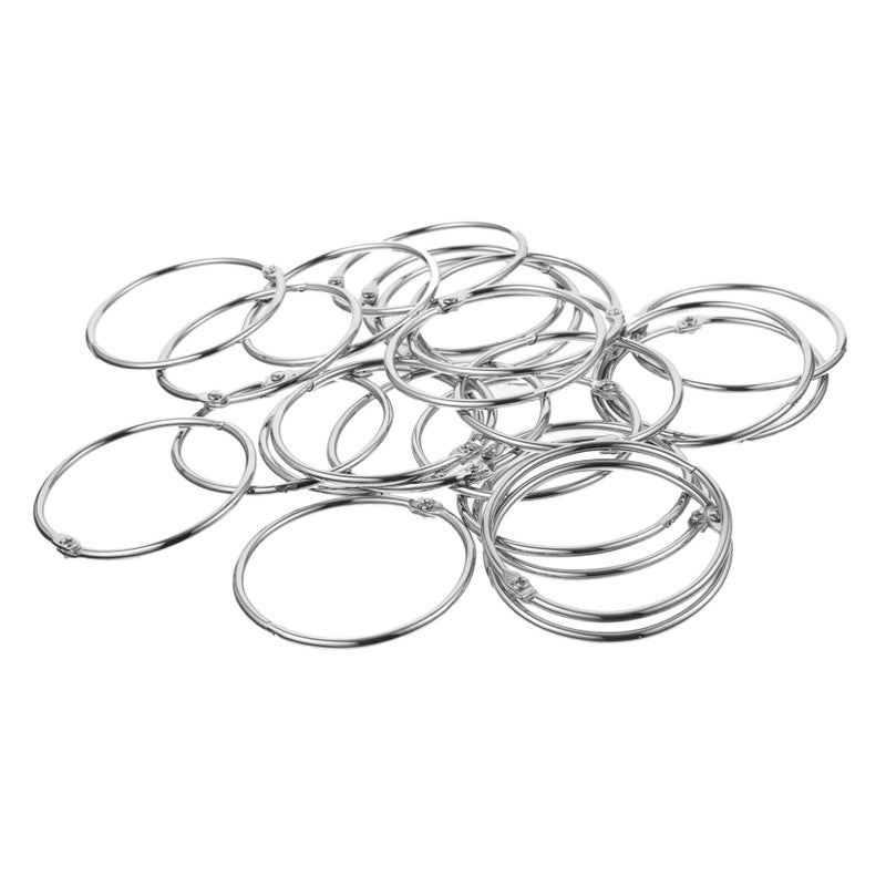 Rustproof Metal Shower Curtain Hooks 24 Pack Silver For Bathroom Rods Accessories - Image 2