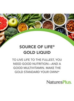 Nature's Plus Naturesplus Source Of Life Gold Multivitamin Liquid 30 Oz With Vitamins D3 B12 & K2 Blood Bone & Immune Support Vegetarian & Gluten Free 30 Servings  - Image 4