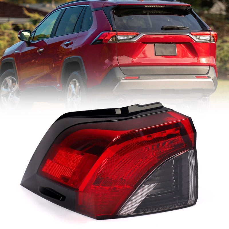 Huray Left Outer Tail Light for Toyota RAV4 20192022 Driver Side Taillight Lamp Assembly Replacement for TO2804148 815600R090