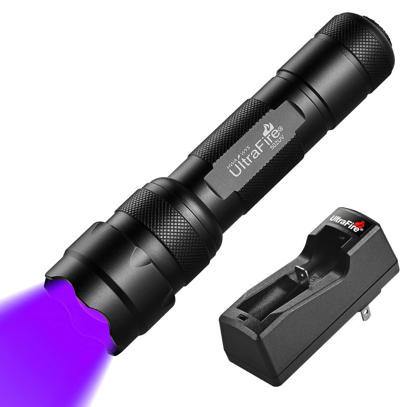 ULTRAFIRE UV Flashlight 395405 nm Led Blacklight for Curing UV Glue Leak Detector Pet Urine Stain