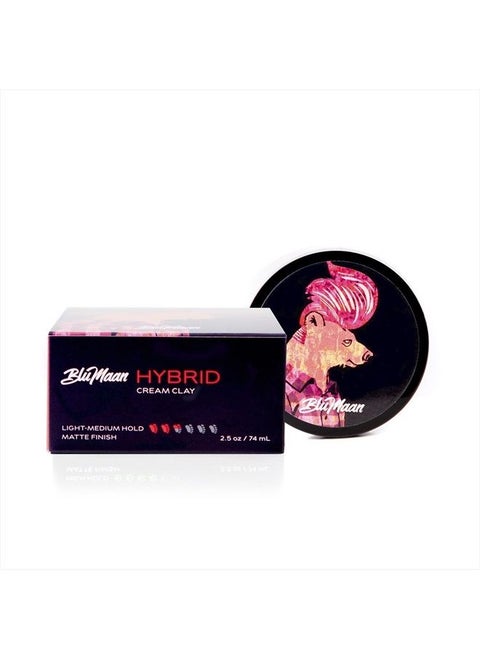 Men's Hybrid Styling Cream Clay | Matte Cream Hair Clay, Easy Workability and Voluminous Hold | Light to Medium Hold for a Smooth Stick, Textured, Matte Finish | 2.5 oz (74 ml)