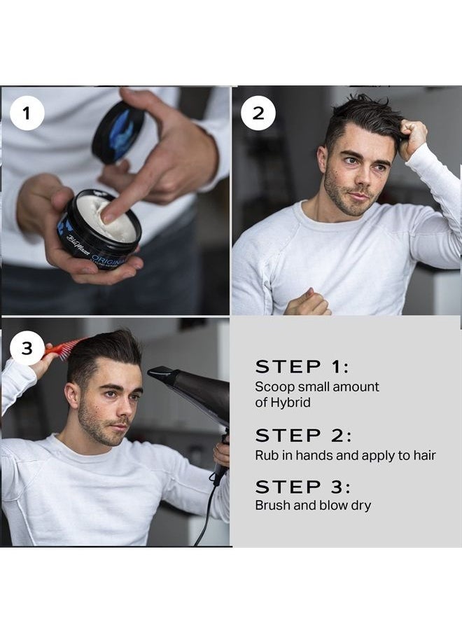 BluMaan - Men's Hybrid Styling Cream Clay | Matte Cream Hair Clay, Easy Workability and Voluminous Hold | Light to Medium Hold for a Smooth Stick, Textured, Matte Finish | 2.5 oz (74 ml) - Image 1