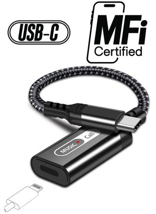 USB C to Lightning Audio Adapter, USB Type C Male to Lightning Female Headphone Converter for Apple iPad Air 4 Mini 6 MacBook to Earphones Connector for Call Music Video Not Support Charging - pzsku/ZDA9A0C933621C0D6F030Z/45/_/1738233287/a6a4a65c-5ecf-4f05-93db-98a99586c8f7
