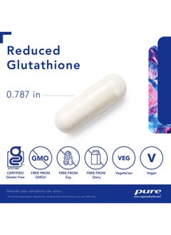 Pure Encapsulations Reduced Glutathione ; Hypoallergenic Antioxidant Supplement To Support Liver And Cell Health* ; 120 Capsules  - Image 5