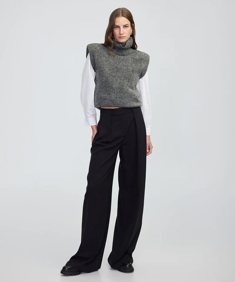 ابيكول Wide-Leg Trousers with Belt