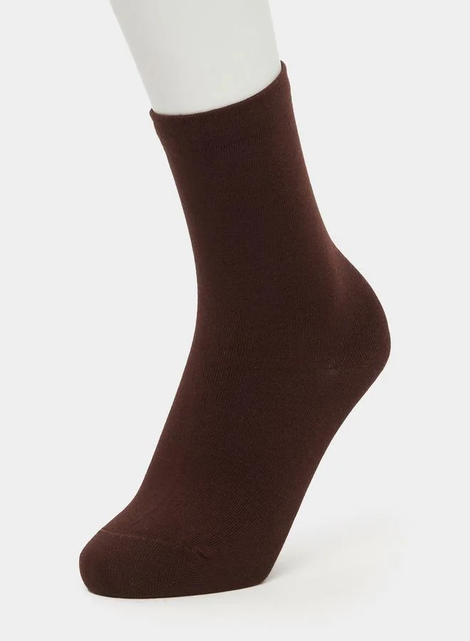 Styli Styli Pack of 4 - Plain Crew Socks