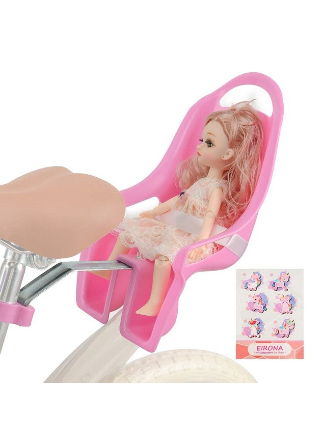 EIRONA Doll Bike Seat For Girls Bicycle Doll Chair For 12 14 16 18 20 Inch Bike American Girl Kids Children Bike Accessories For Doll Pink - Image 4