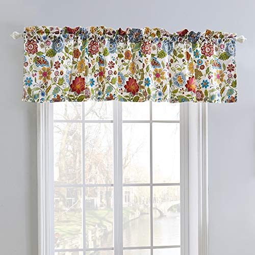 Greenland Home Fashions Astoria Window Valance, White, 84x19" - Image 4