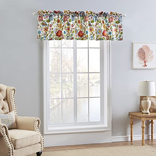 Greenland Home Fashions Astoria Window Valance, White, 84x19" - Image 5