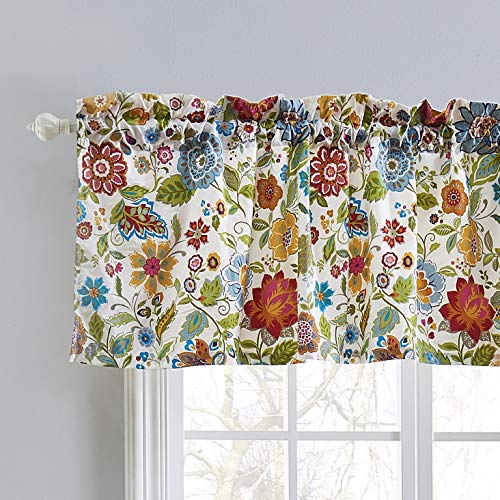 Greenland Home Fashions Astoria Window Valance, White, 84x19" - Image 1