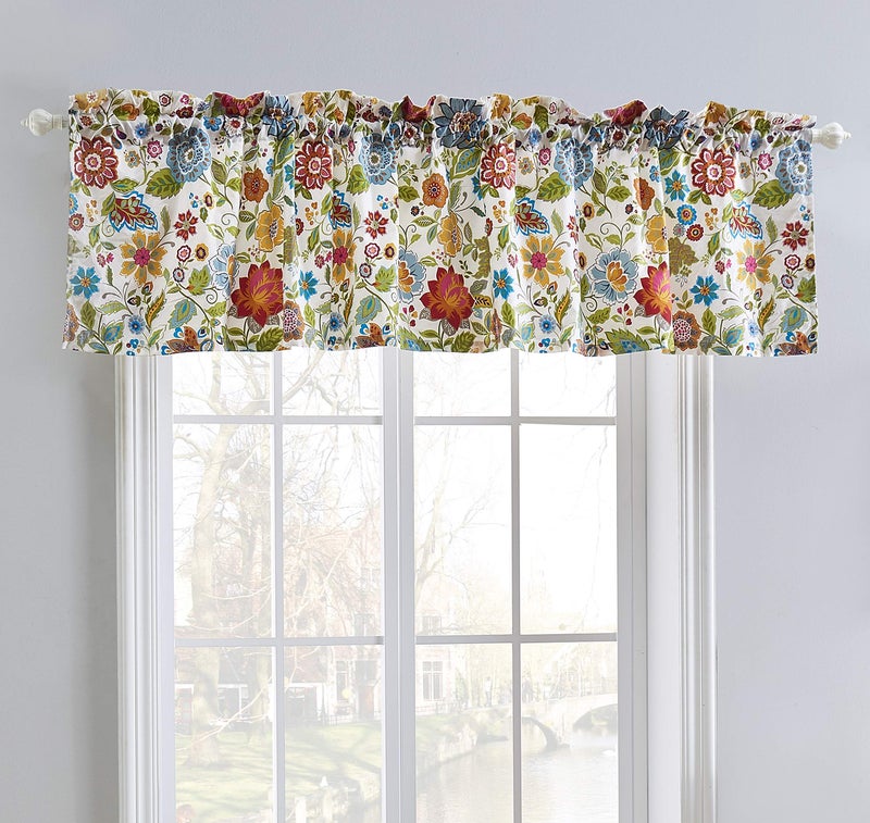 Greenland Home Fashions Astoria Window Valance, White, 84x19" - Image 2
