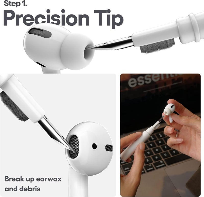 كايودز مجموعة أدوات تنظيف AirPods من Air Care - تعقيم وتنظيف وصيانة سماعات AirPods وAirPods Pro وغيرها من السماعات بأمان - تشمل مزيل اللزوجة والمعجون اللاصق - Image 3