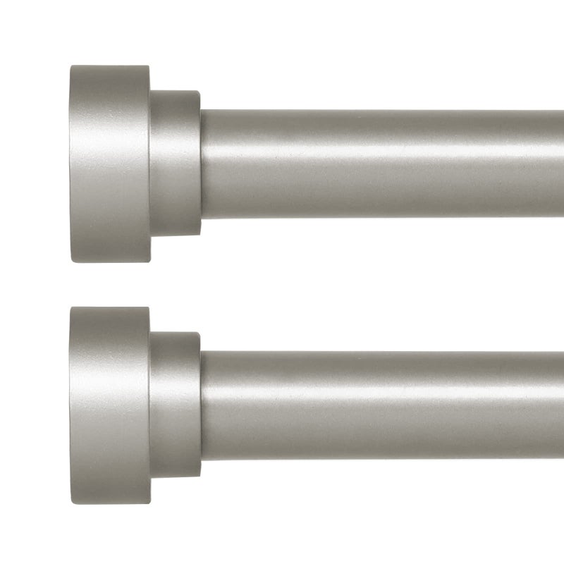 HEI DEAR 2 Pack Silver Curtain Rods for Windows 48 to 84 Inch47ft1 Inch Diameter Heavy Duty Curtain RodsAdjustable Curtain RodTelescoping Drapery RodsWindow Curtains Rod 3688Antique Silver