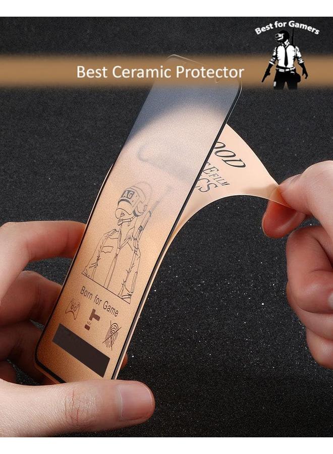 erorex Wtech 9D Matte Ceramics Full Coverage Screen Protector For Vivo T1 5G, Clear Black - Image 3