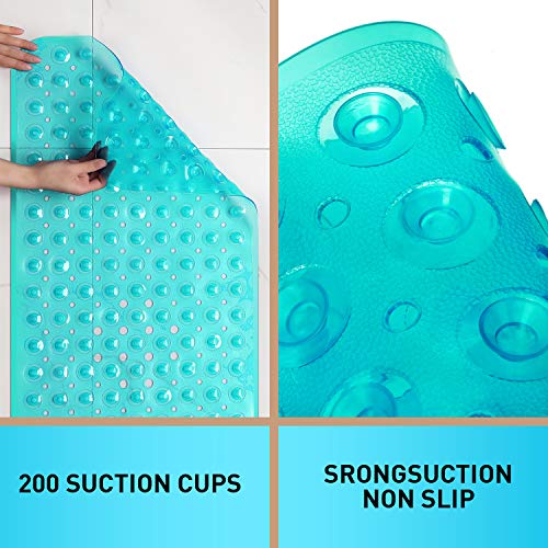 Sheepping Baby Bath Mat Non Slip Extra Long Bathtub Mat for Kids 40 X 16 Inch - Eco Friendly Bath Tub Mat with 200 Big Suction Cups,Machine Washable Shower Mat (Green) - Image 3