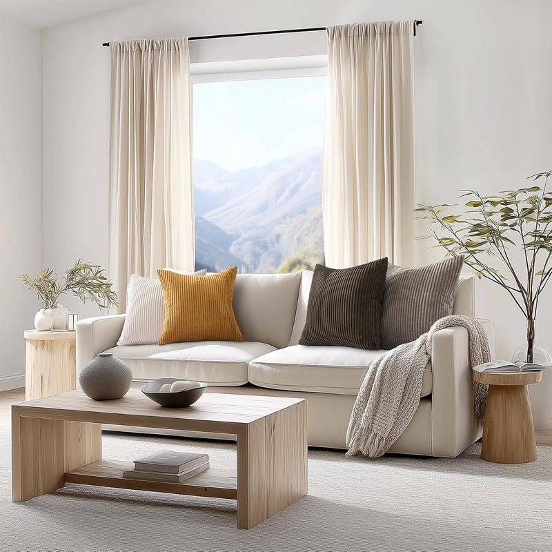 غطاء وسادة زخرفي من نوع ، مقاس 45×45 سم، بتصميم أزرق فاتح، مناسب لديكور غرف النوم والصالون (4 قطع) - Image 4