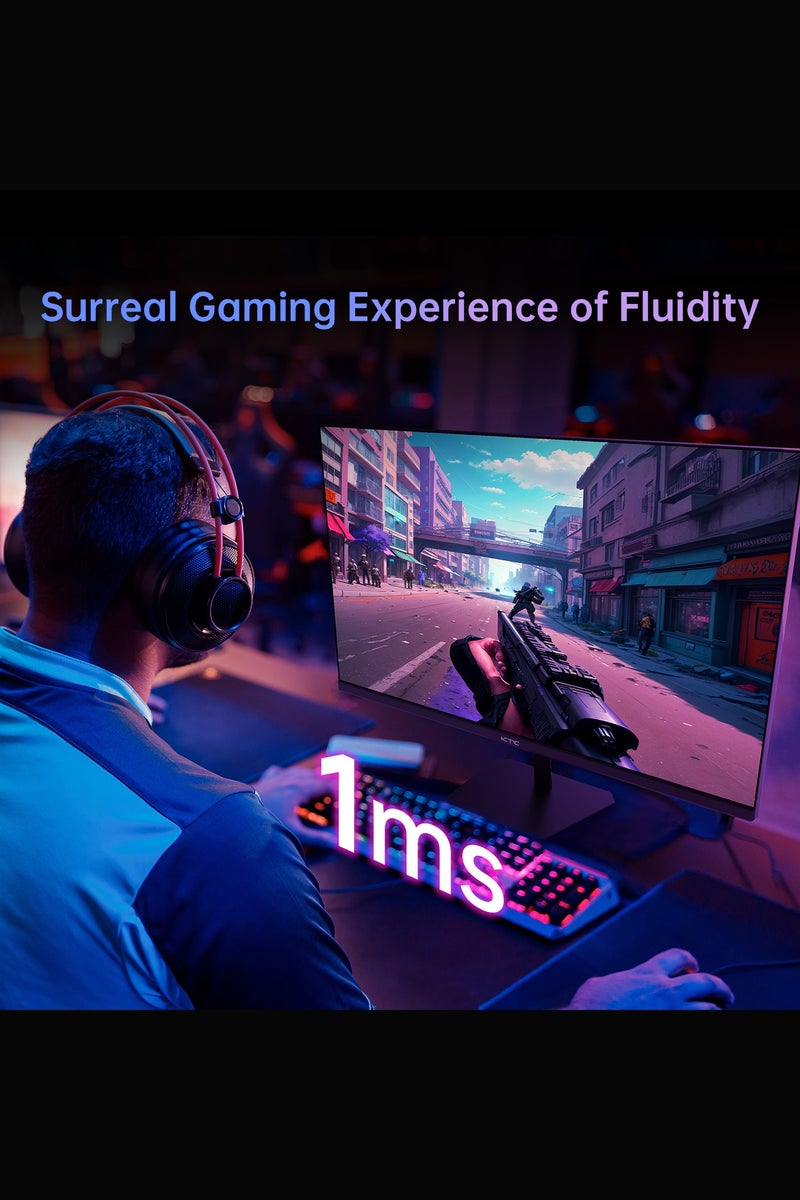 KTC 25 Inch 180Hz Gaming Monitor, FHD 1080P Fast IPS Frameless Computer Monitor with Adaptive Sync, Eye Care PC Gamer Monitor, HDMIx2, DisplayPort, VESA Mountable, Tilt Adjustable, H25T7 - Image 3