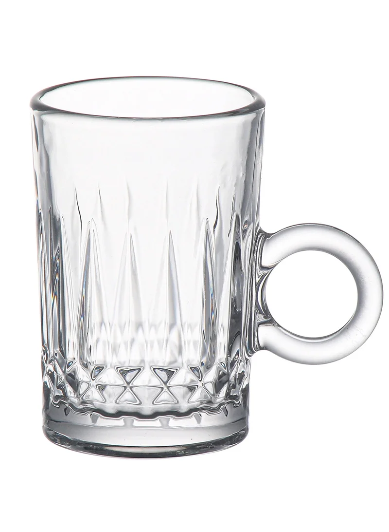 Cuisine Art Doyalex Glass by Cuisine Art Istikan Tea Cup & Saucer Set - 120ml, 12 Pieces, Transparent (CS-158D)