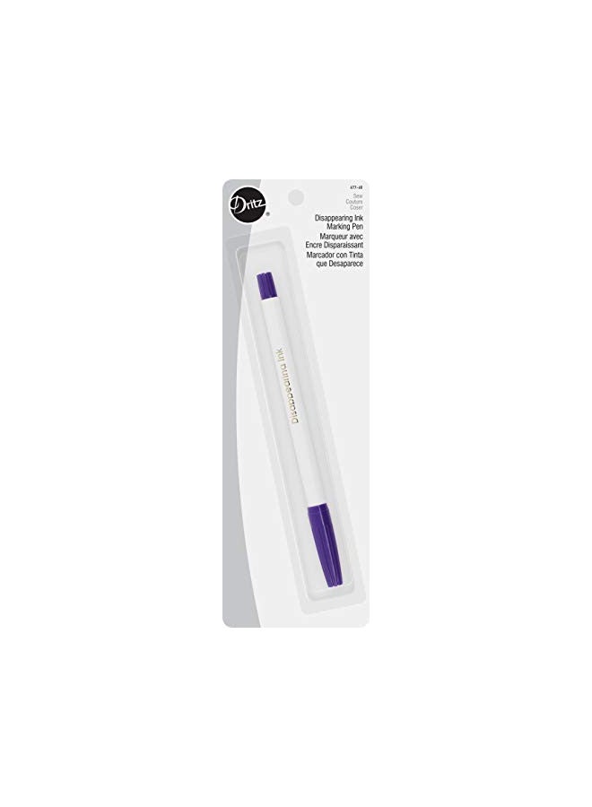 Dritz 677-60 Disappearing Ink Marking Pen, Purple, 8.75 x 2.88 x 0.63 - Image 1