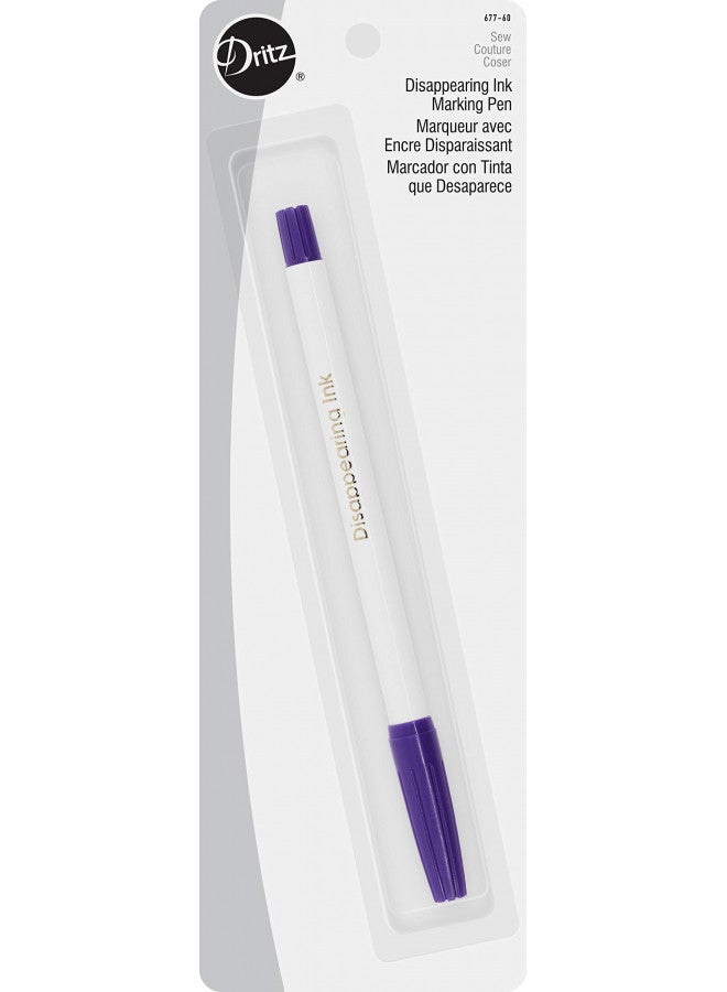 Dritz 677-60 Disappearing Ink Marking Pen, Purple, 8.75 x 2.88 x 0.63 - Image 2
