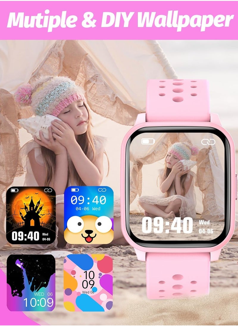 EVEREEN Kids Smart Watch with Sleep Mode, 20 Sports Modes, 5 Games and Pedometer - Fun Birthday Gifts for 4-16 Year-Olds(Pink)  - Image 5