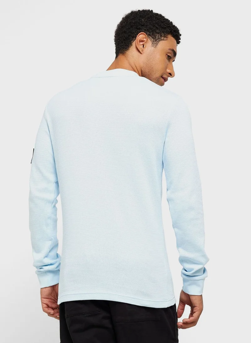 Calvin Klein Jeans Badge Waffle Crew Neck T-Shirt