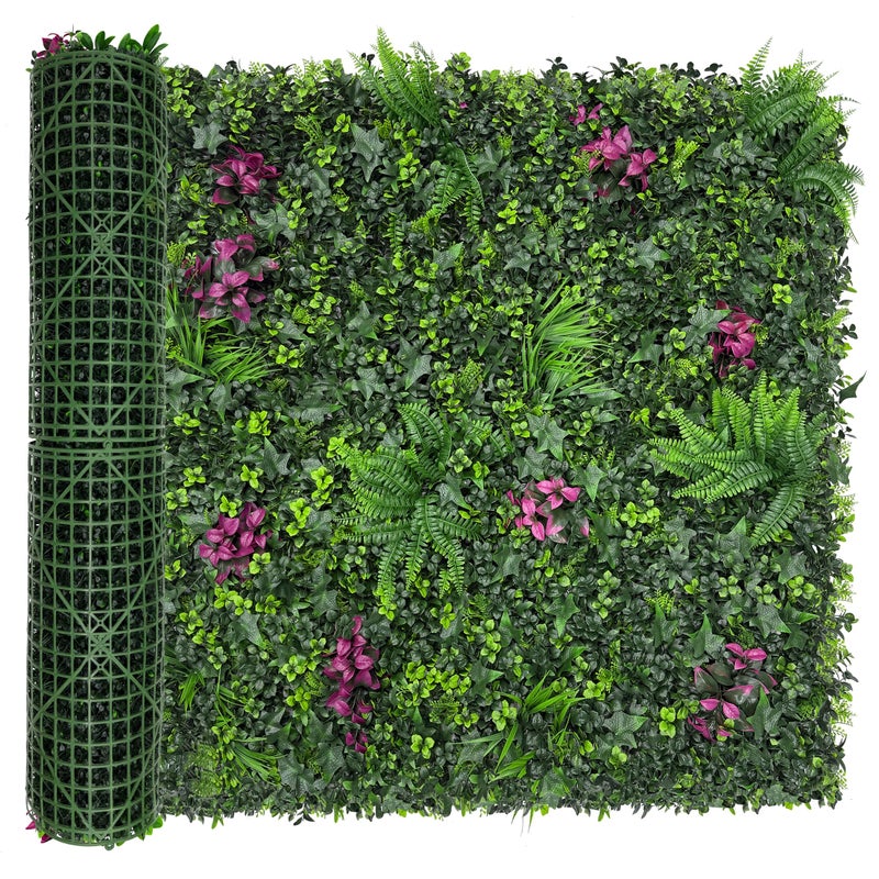 DOPGIB Greenery Grass Wall Boxwood Plant Roll: 40"x120"(33.5 SQFT) with UV Resistant Green Leaves Faux for Interior Wall, Greenery Backdrop,Garden and Indoor Outdoor Plant Panel Covering Privacy - Image 1